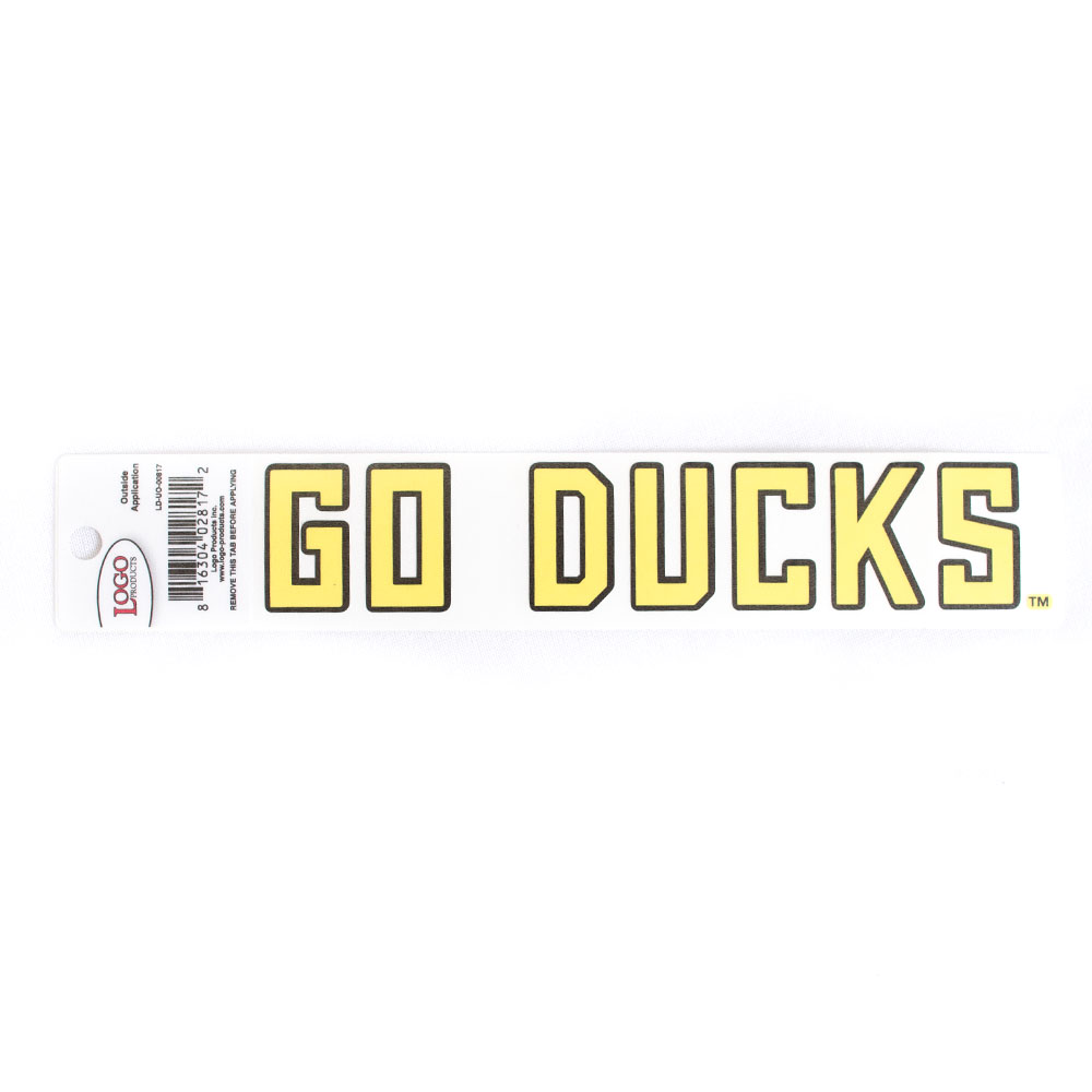 Go Ducks, Logo Brand, Yellow, Decal/Sticker, Home & Auto, 4", Vinyl, Outside Application, Go Ducks, 815480
